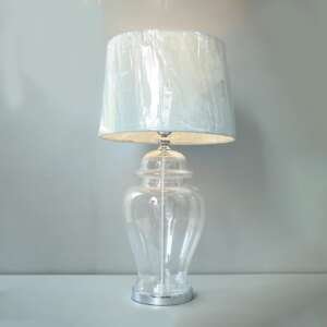 Ginger Shape Clear Glass Table Lamps (Pair)