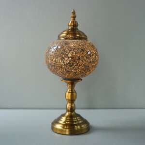 Mosaic Brown Qandeel Table Lamps (Pair)