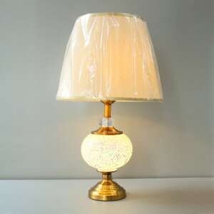 Mosaic White YB01 Double Light Table Lamps (Pair)