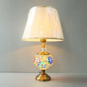 Turkish 02 YB01 with shade Double Light Table Lamps (Pair)