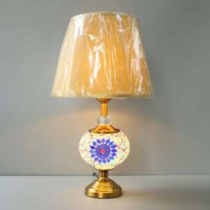 Turkish 03 YB01 with shade Double Light Table Lamps (Pair)