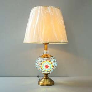 Turkish 04 YB01 with shade Double Light Table Lamps (Pair)