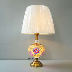 Turkish 05 YB01 with shade Double Light Table Lamps (Pair)