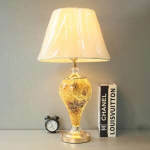 Double Light Mosaic Golden Model 706 Glass Table Lamps(Pair)