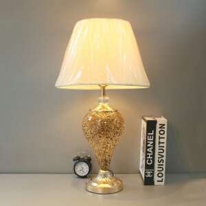 Double Light Mosaic Brown Model 706 Glass Table Lamps(Pair)