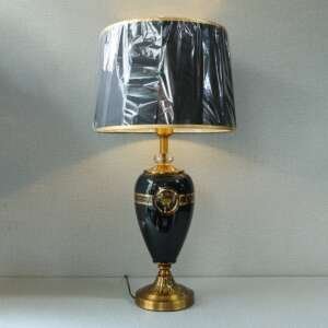 Printed Model J022 Black Glass Table Lamp (Pair)