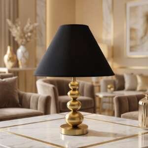 Obsidian Gold Lamp (Pair)