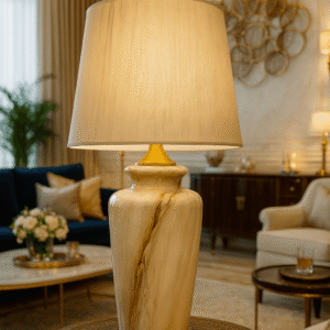 Golden Silkstone Table Lamp (Pair)