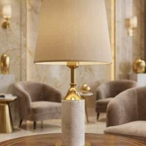 Evara Ivory Glass Lamp (Pair)
