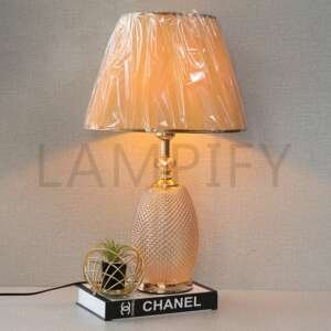 Glass Model Y104 Oval Table Lamp (Pair)