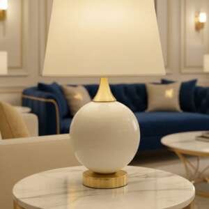 Opal Sphere Table Lamp (Pair)