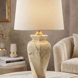 Marble Twisted Lamp (Pair)