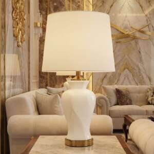 Twister White Table Lamp (Pair)