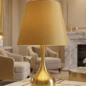 All-Gold Metal Droplet Table Lamp (Pair)