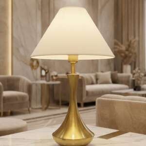Gold Metal Teardrop Base Table Lamp (Pair)