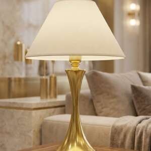 Metal Hourglass Base Table Lamp (Pair)
