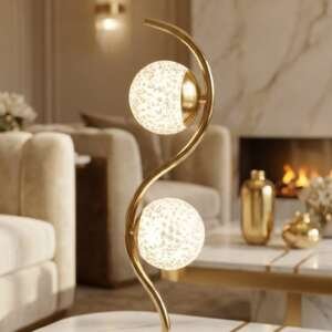 Double Ball Spiral Table Lamp (Pair)